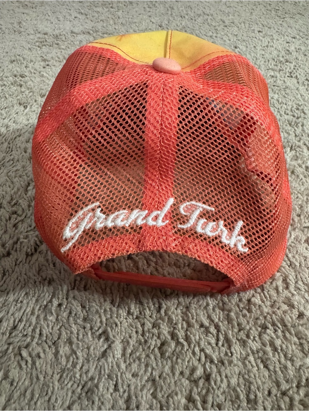 Ron Jon Tropical Sunset Mesh Trucker Hat - Pink, Orange, Yellow, Blue - Picture 3 of 6